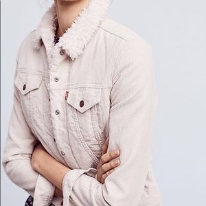 Levi’s White Cord Sherpa jacket
